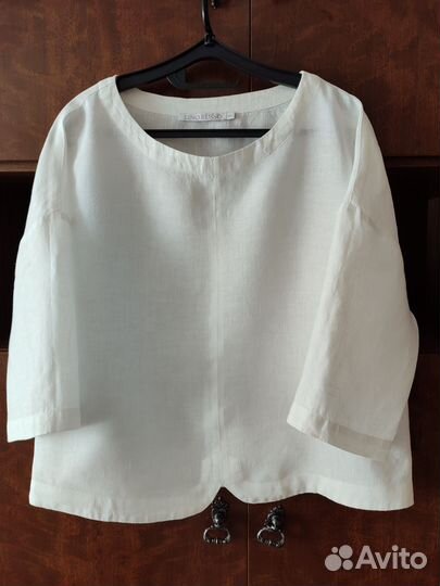 Блузка белая лён 100%