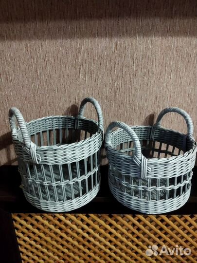 Корзинка для фруктов из бумажной лозы