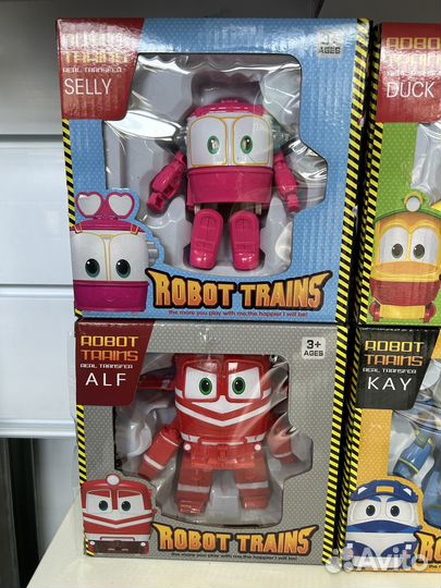 Игрушки роботы поезда трансформеры