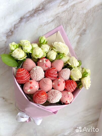 Букет из клубники в шоколаде