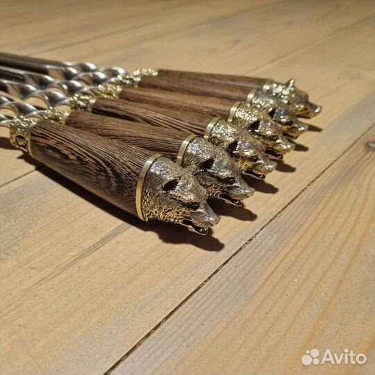 Шампуры литые головы зверей Медведи