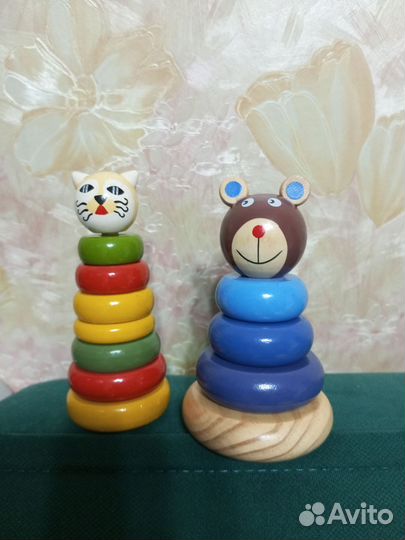 Пирамидка деревянная СССР 2 штуки