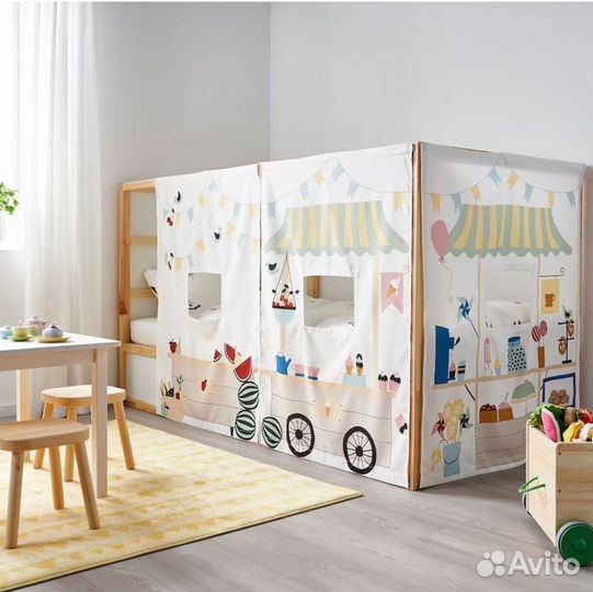 Штора IKEA kura на детскую кровать икея кюра
