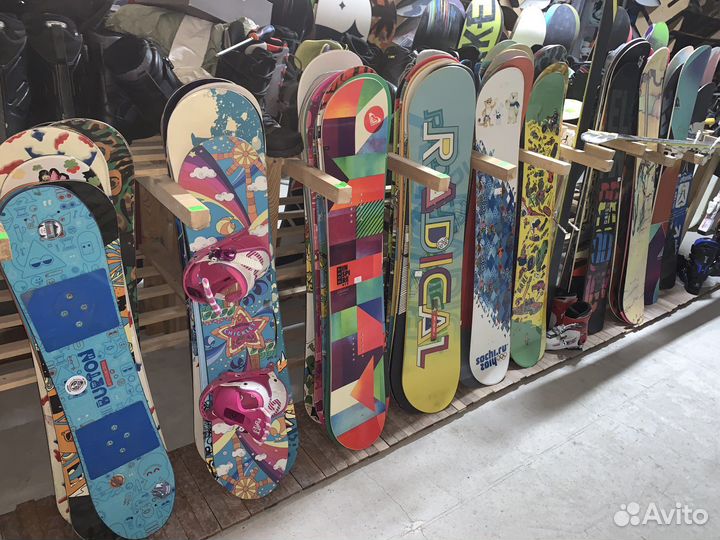 Сноуборд, горные лыжи всех размеров