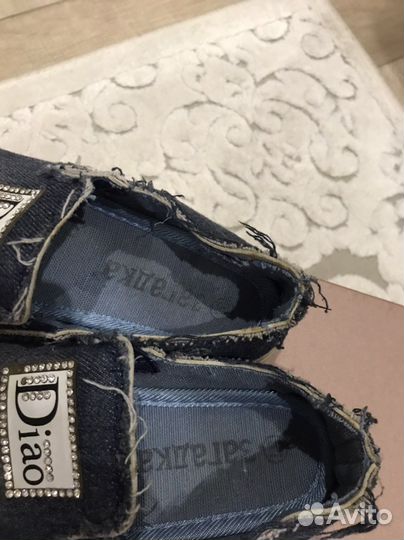 Джинсовые тапочки