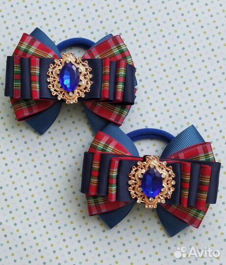 Банты для волос белые