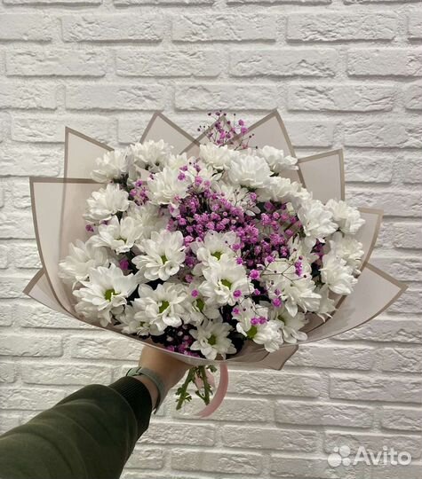 Доставка букетов из любых цветов,Роза, Хризантема