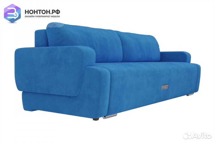Диван еврокнижка Ника велюр голубой