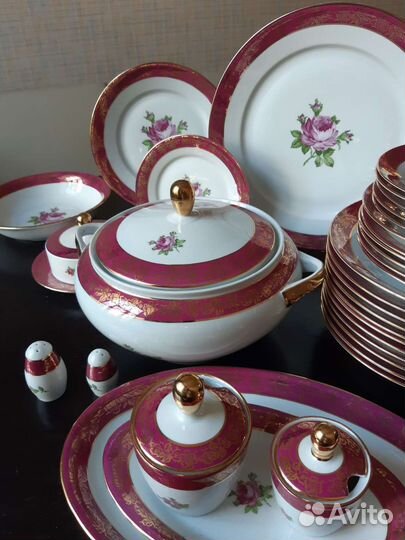 Столовый сервиз гдр роза попредметно
