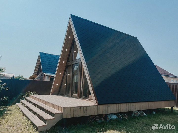Баня a-frame 6х8 под ключ