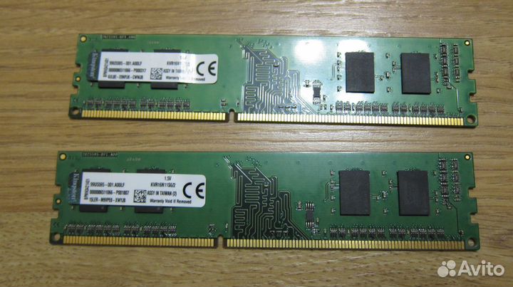 Модули памяти для комп DDR3 Kingston KVR16N11S6/2