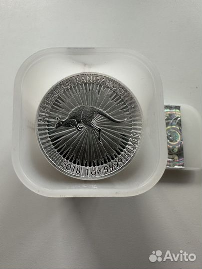 Серебряная монета Кенгуру 31,1 г 2018 года