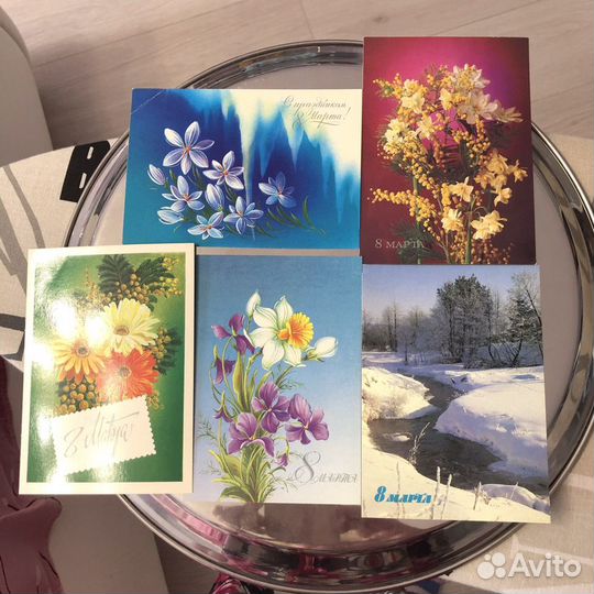 Открытки СССР с 8 марта чистые почтовые