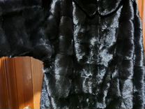 Норковая шуба кимоно-оверсайз поперечка 62р Ог-160