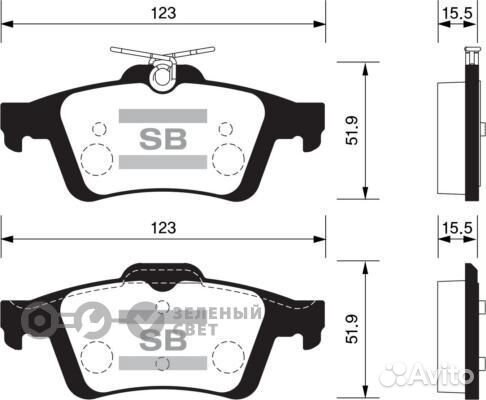 Sangsin brake SP2091 Колодки тормозные задние mazd