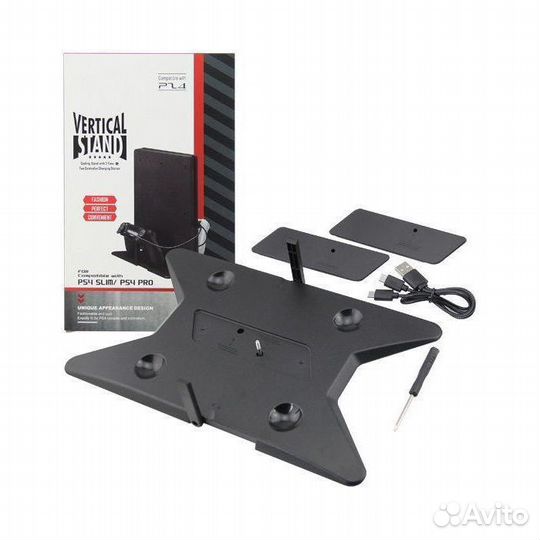 Подставка для PS4 Slim/Pro + кабель для зарядки