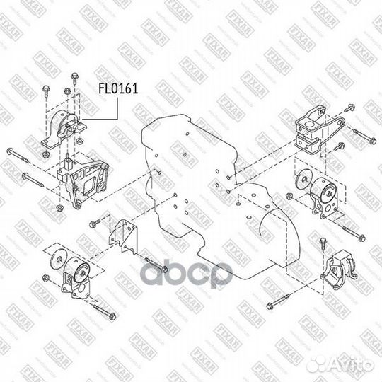 Опора двс прав fixar FL0161 FL0161 fixar