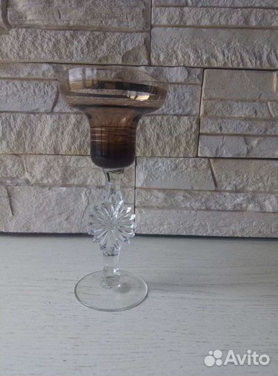 Хрустальный подсвечник с позолотой СССР