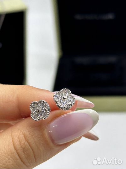 Серьги van cleef