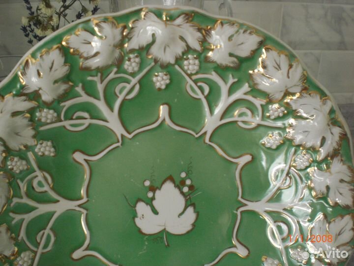 Антикварная фарфоровая посуд / тарелка дулево 1956