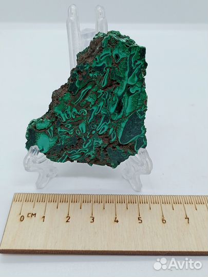 Малахит редкий пластина