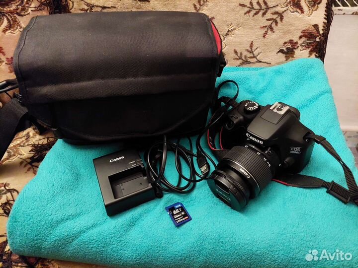 Canon EOS 4000D + объектив (18-55мм)