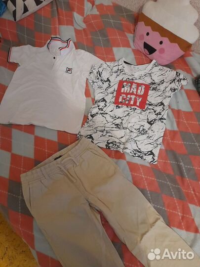 Футболки и штаны на мальчика 8-10 лет