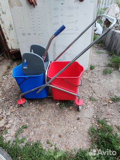 Тележка уборочная двухведерная с отжимом