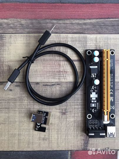 Райзер pci-e ver 007s питание sata/molex