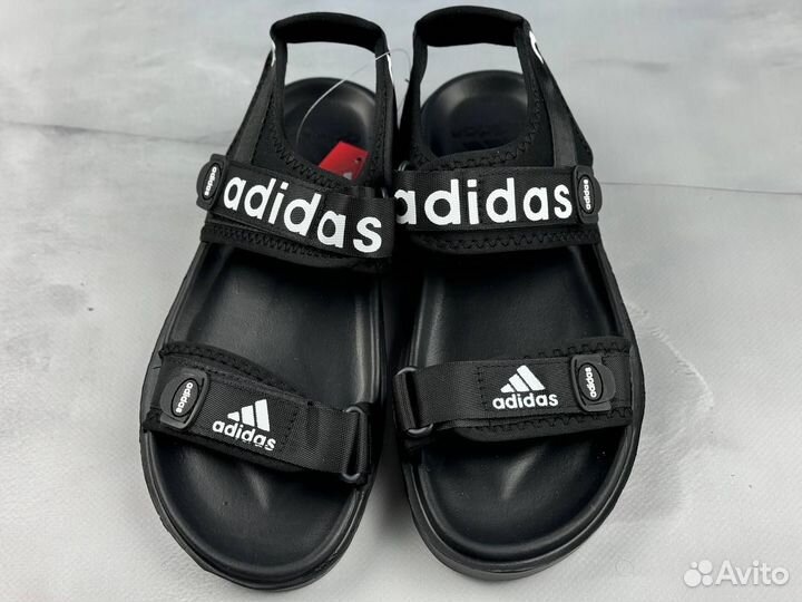 Мужские Сандали adidas летние Чёрны (40-45)