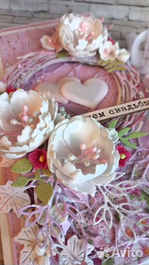 Открытка (конверт) на свадьбу ручной работы