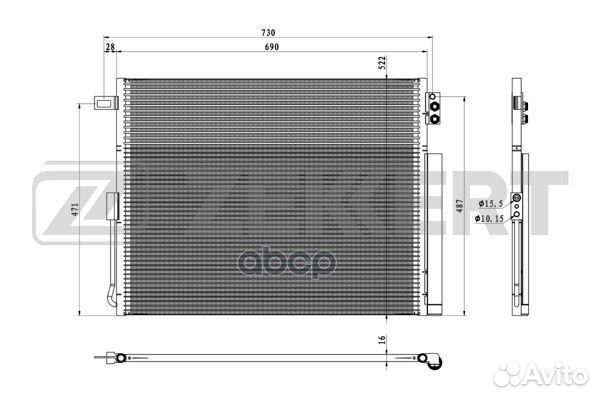 Радиатор кондиционера Jeep Grand Cherokee IV 10