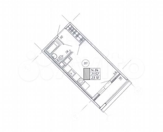 Квартира-студия, 23 м², 20/23 эт.