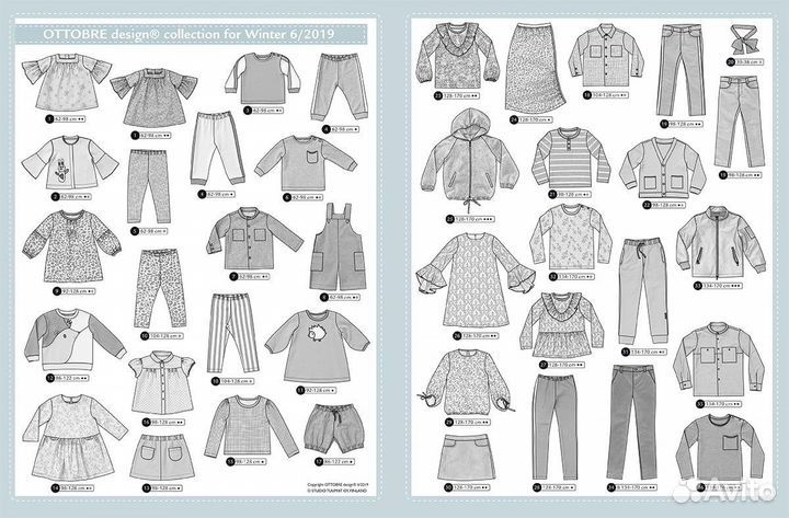 Оттобре 6/2019 год с детскими выкройками
