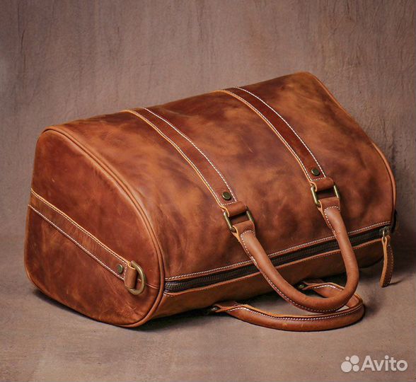 Дорожная кожаная сумка небольшая