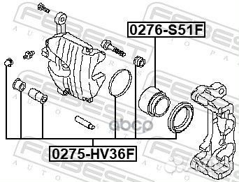 Ремкомплект тормозного суппорта перед прав/ле