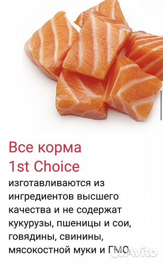 Корм для кошек с лососем сухой 1st Choice 5 кг
