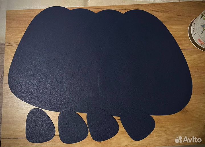 Комплект салфеток под посуду кожа