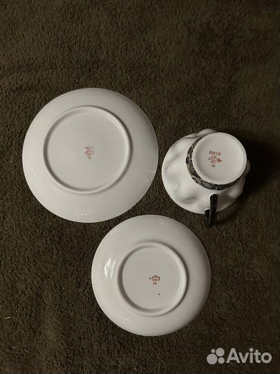 Коллекционная большая чайная тройка лфз