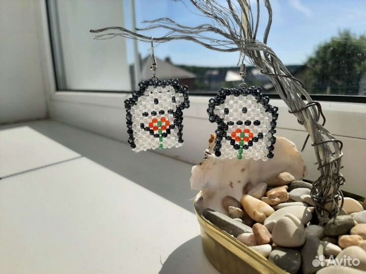 Серьги из бисера