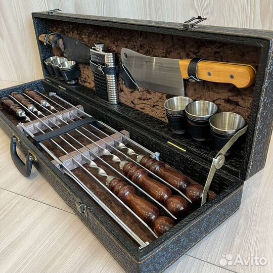 Шашлычный набор «Компакт-1», нож, подарок, шампура