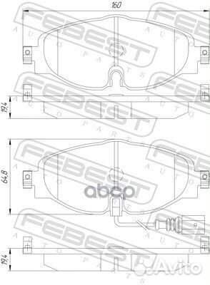 Колодки тормозные передние audi A3/S3/sportb./L