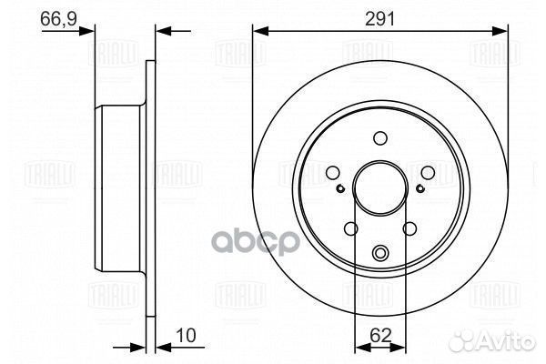 Диск тормозной для а/м Toyota Mark II X90 (92)