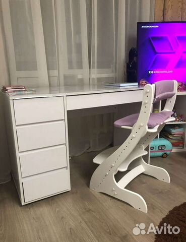 Компьютерный стол 13(белый глянец)