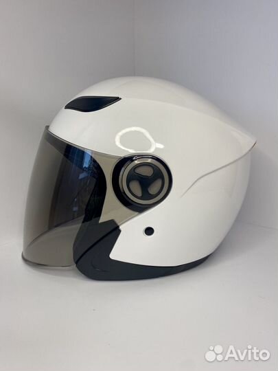 Шлем для скутера, электросамоката белый размер S
