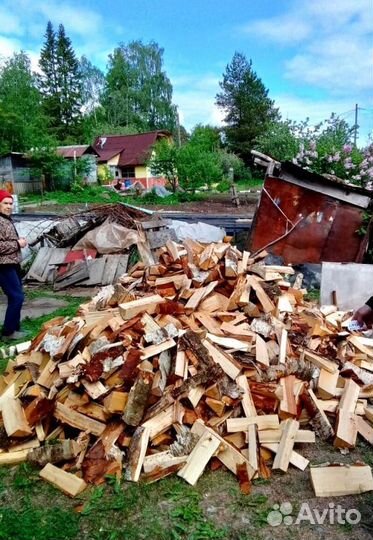 Дрова колотые сухие