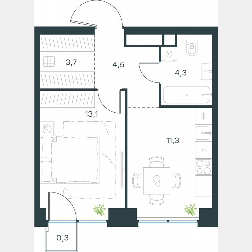 1-к. квартира, 37,2 м², 20/64 эт.
