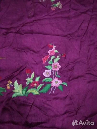 Покрывало китай шёлк бахрамой