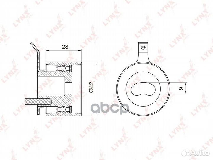 Ролик натяжной ремня грм chevrolet Kalos 1.2 05