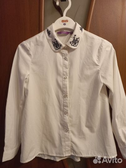 Рубашка блузка белая детская